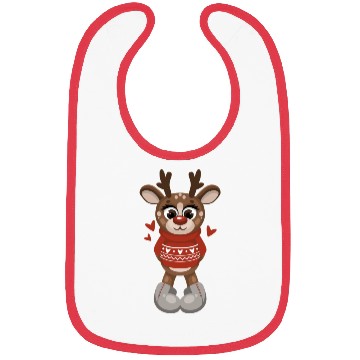 Discover Christmas Deer Bibs