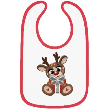 Discover Cute Christmas Deer with a gift Bibs