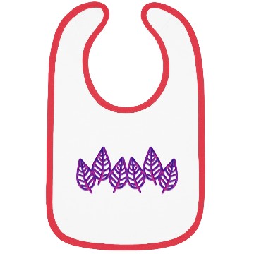 Discover Leaves pattern leaf icon nature purple Bibs