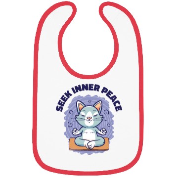 Discover Serenity Cat Yoga Cat Owner Meditation Yoga Fan Bibs