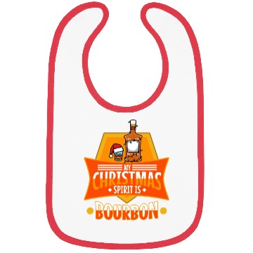 Discover My christmas spirit is bourbon Bibs