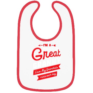 Discover Proud Great Granny Love My Grandkids Grandma Gift Bibs