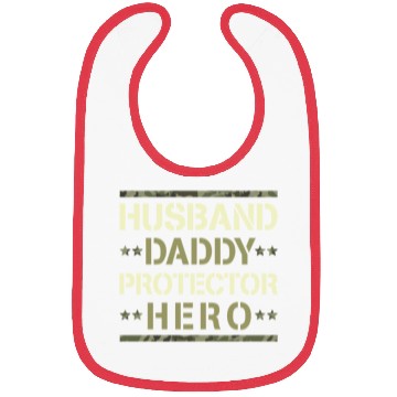Discover Husband Daddy Protector Hero US Army Veteran Bibs