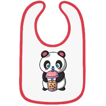 Discover Panda Bear Boba Milk Tea Funny Bubble Tea Lovers Bibs