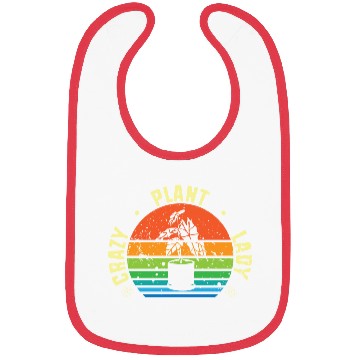 Discover Retro Plant Lovers Botanical Crazy Plant Lady Bibs
