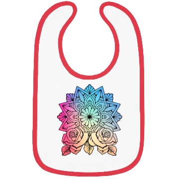 Discover Mandala Rose Art Bibs
