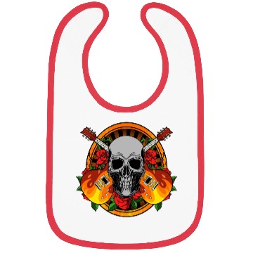 Discover Skeleton Roses withElectric Guitar Bibs