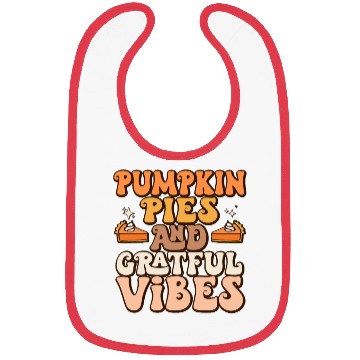 Discover Retro Pumpkin Pies Grateful Vibes Thanksgiving Bibs