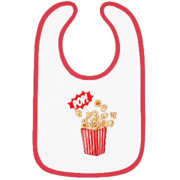 Discover Retro Movie Popcorn Lover Bibs