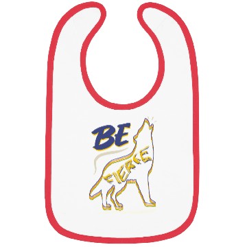Discover Be Fierce Wolf Design Bibs