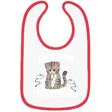 Discover I Caught All The Mice Funny Cat Computer Mouse Bibs