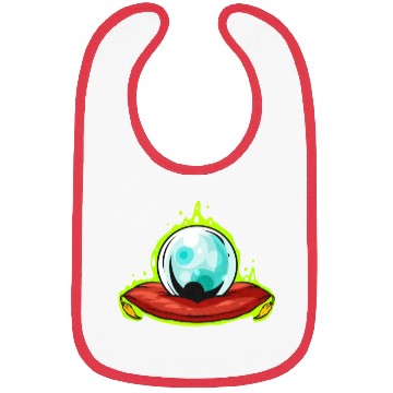 Discover Glass Sphere With Green Shimmer Fortune Teller Bibs