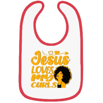 Discover Jesus Loves My Curls Bibs