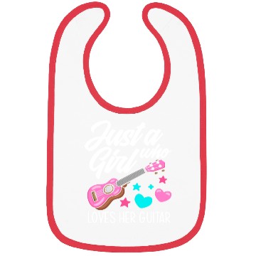 Discover Guitar Girl Guitar Player Bibs