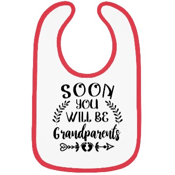 Discover You Will Soon Become Grandparents. Grandma Grandpa Bibs