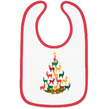 Discover Family Matching Christmas Pajama Llama Xmas Tree Bibs