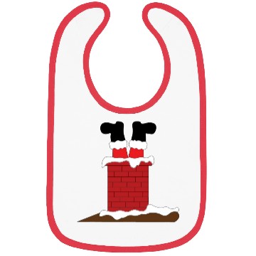 Discover Funny Santa Claus Stuck in chimney Bibs
