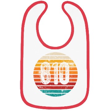 Discover Distressed Vintage Sunset 810 Area Code Bibs