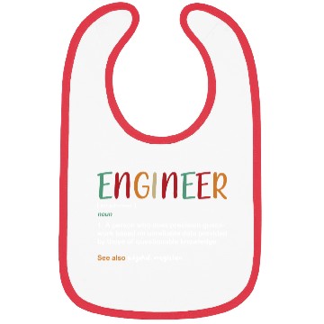Discover Funny College Student Engineer Definition Bibs