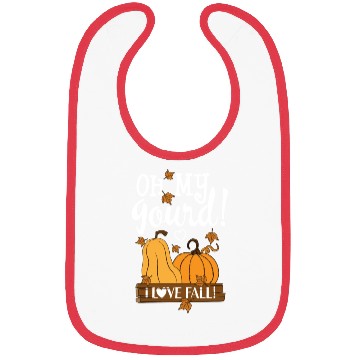 Discover Fall Leaves Pumpkin Lovers Oh My Gourd I Love Fall Bibs