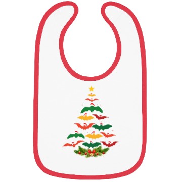 Discover Family Matching Christmas Pajama Bat Xmas Tree Bibs