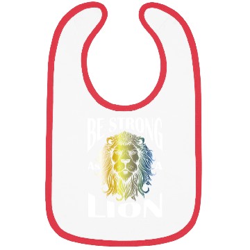 Discover be strong as a lion Bibs
