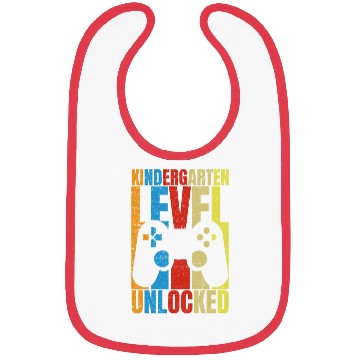 Discover Kindergarten Level Unlocked Retro Vintage Bibs