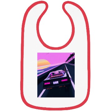 Discover Vaporwave Aesthetic Sports Car Driving Into A Bibs