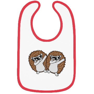 Discover 2 dabbing hedgehog friends Bibs