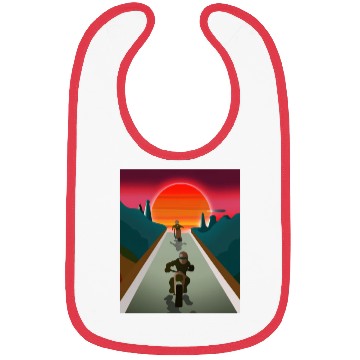 Discover Dirt Bike Rider Sunset Mountain Road Bibs
