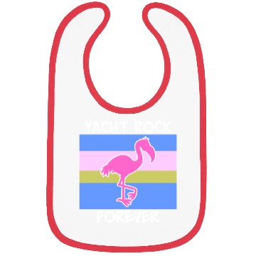 Discover Yacht Rock Forever Bibs 80s Style flamingo