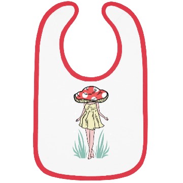 Discover Lady Mushroom Fashionista Gift Bibs
