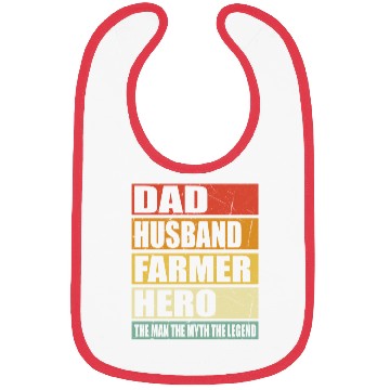 Discover Dad Husband Farmer Hero Bibs