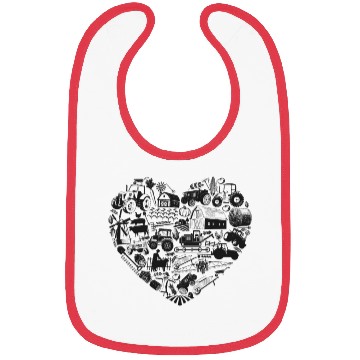 Discover Farming Farmer Heart Tractor Bibs