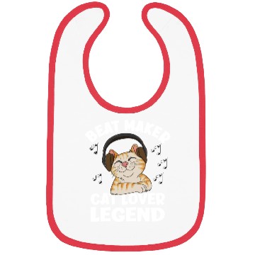 Discover Beat Maker Cat Lover Legend Bibs