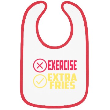 Discover Exercise Extra Fries Gym Workout Chips Bibs