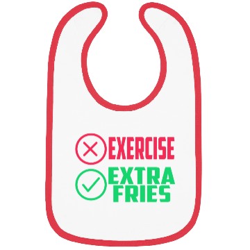 Discover Exercise Extra Fries Gym Workout Chips Bibs