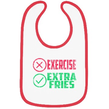 Discover Exercise Extra Fries Gym Chips Workout Bibs