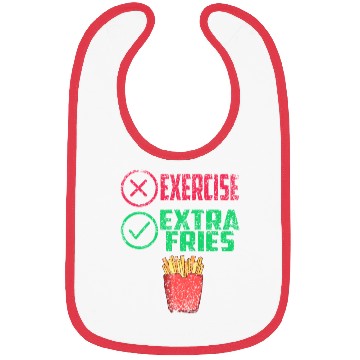 Discover Exercise Extra Fries Workout Chips Gym Bibs