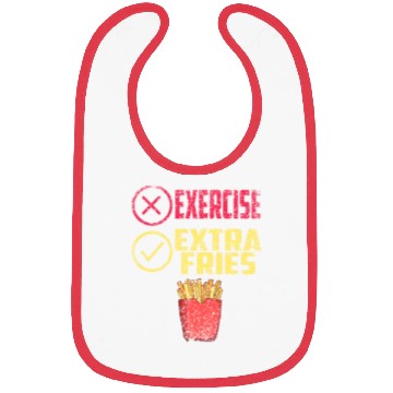 Discover Exercise Extra Fries Gym Workout Chips Bibs