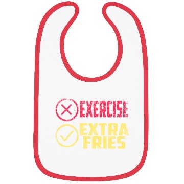 Discover Exercise Extra Fries Chips Workout Gym Bibs