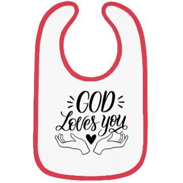 Discover god loves you Bibs