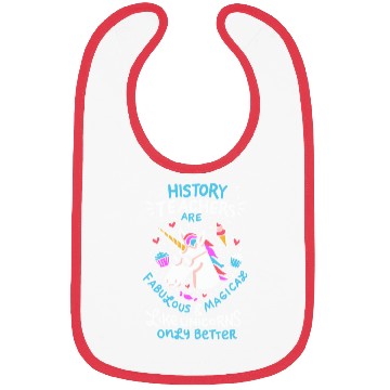 Discover School Unicorn Funny Saying History Teacher Gift Bibs