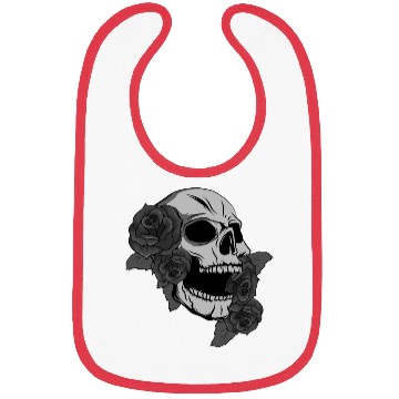 Discover Black Skull Roses Aesthetic Goth Gothic Bibs