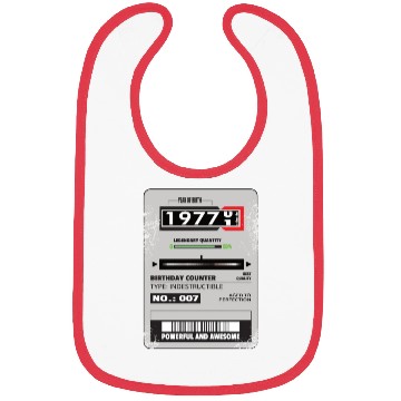 Discover electricity meter birthday 1977 electrician gift Bibs