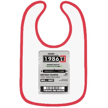 Discover electricity meter birthday 1986 electrician gift Bibs