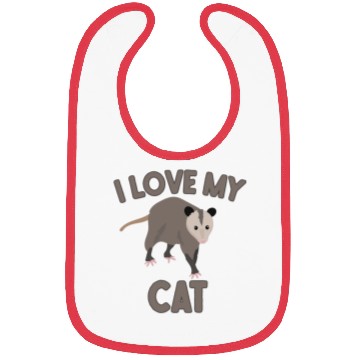 Discover I Love My Cat Possum Bibs