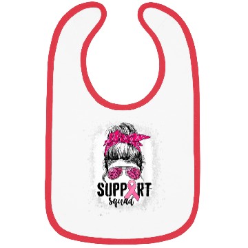 Discover Wear It Pink ,Support Squad, Breast Cancer Support Bibs