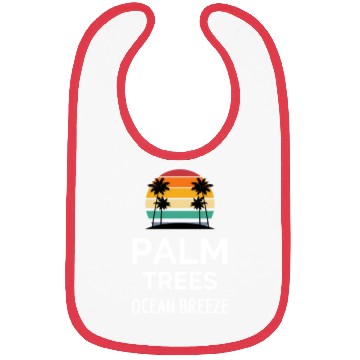 Discover Palm trees ocean breeze Bibs