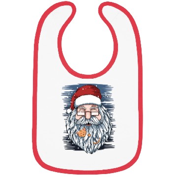 Discover santa and kittens merry christmas Bibs
